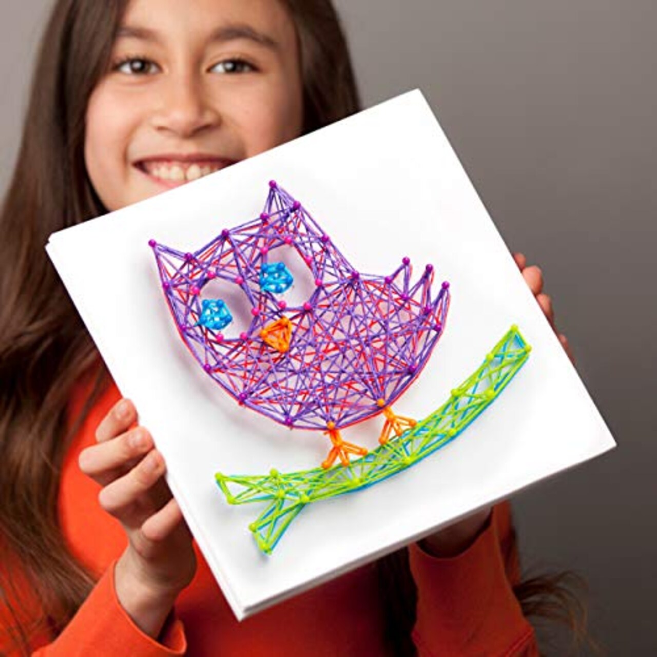DIY String Art – Craft Kit for Kids – Everything Included for 3 Fun Arts & Crafts Projects – Owl Series, Large